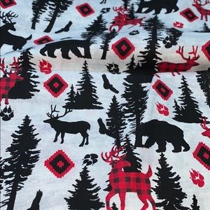 Cotton face mask, woodland animal
